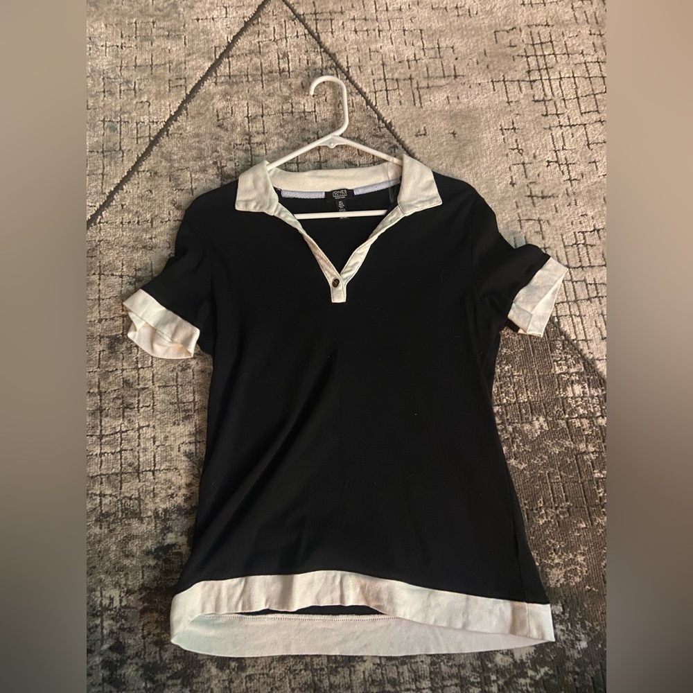 Simple black and white shirt
